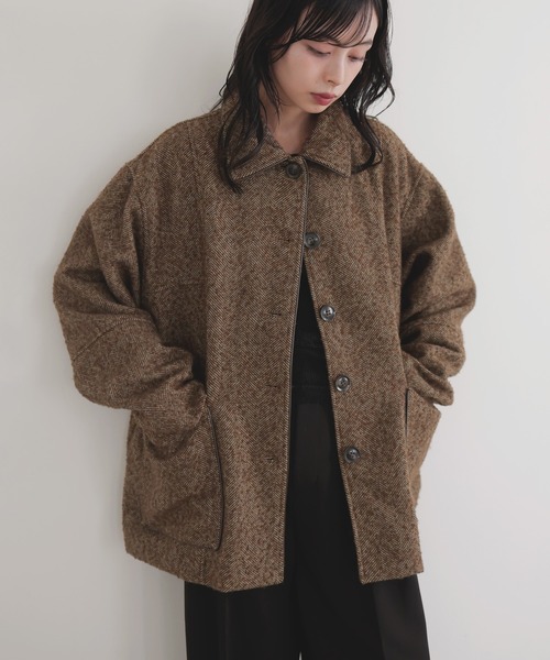 リネンヘリンボンカバーオール Coverall U.S. Army Herringbone olive – BONCOURA Official Online Store