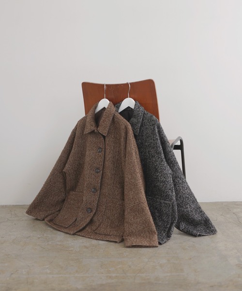 ヘリンボーンパイピングカバーオールジャケット（カバーオール）｜LIAN