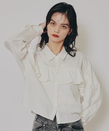 REDYAZEL | フリルラインストライプブラウス(シャツ/ブラウス)