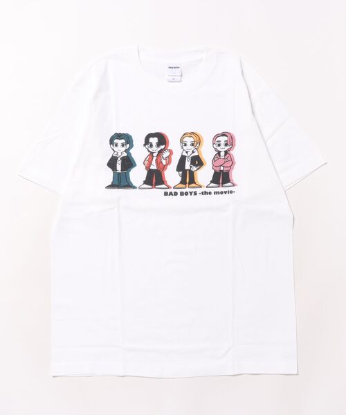 minius(ミニウス)の「【BADBOYS】イラストTシャツ/極楽蝶4人組 描き下ろしイラストTシャツ アニメ風 半袖 ユニセックス カジュアル 映画グッズ(Tシャツ/カットソー・メンズ・その他・FREE)」の1枚目の写真