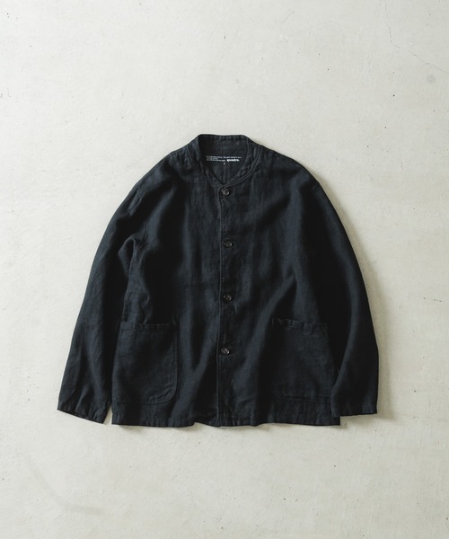 quadro（クオドロ）の「フレンチリネンブラッシュツイルカバーオール（カバーオール・メンズ・グリーン/ブラック・MEDIUM）」の2枚目の写真