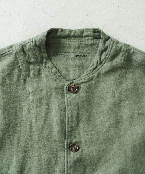 quadro（クオドロ）の「フレンチリネンブラッシュツイルカバーオール（カバーオール・メンズ・グリーン/ブラック・MEDIUM）」の20枚目の写真