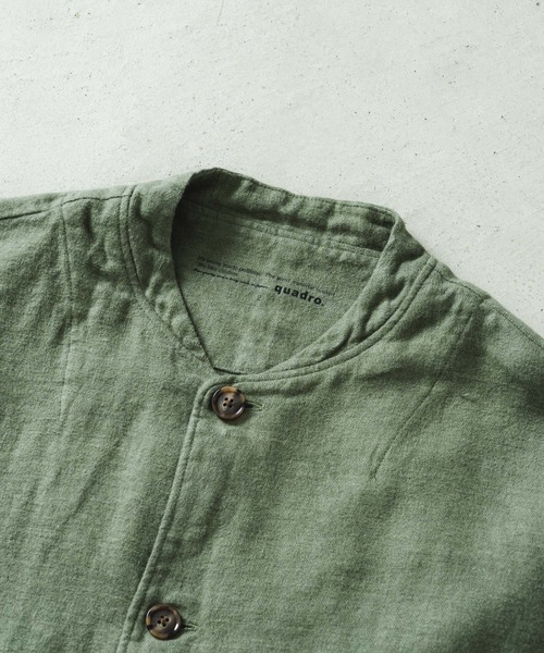 quadro（クオドロ）の「フレンチリネンブラッシュツイルカバーオール（カバーオール・メンズ・グリーン/ブラック・MEDIUM）」の21枚目の写真