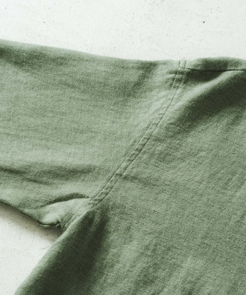 quadro（クオドロ）の「フレンチリネンブラッシュツイルカバーオール（カバーオール・メンズ・グリーン/ブラック・MEDIUM）」の5枚目の写真