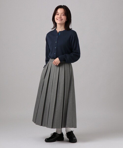 Afternoon Tea（アフタヌーンティー）の「タータンチェック柄くるみボタンカーディガン/Afternoon Tea Original Tartans（カーディガン/ボレロ・レディース・グレー/ネイビー/ベージュ・MEDIUM）」の11枚目の写真