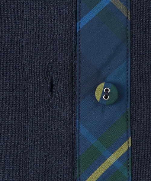 Afternoon Tea（アフタヌーンティー）の「タータンチェック柄くるみボタンカーディガン/Afternoon Tea Original Tartans（カーディガン/ボレロ・レディース・グレー/ネイビー/ベージュ・MEDIUM）」の12枚目の写真