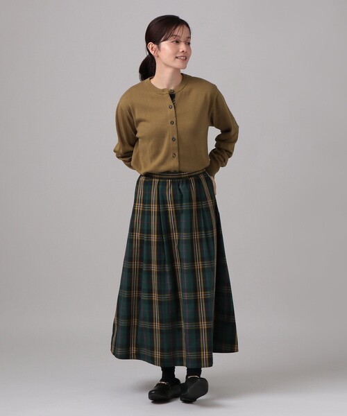 Afternoon Tea（アフタヌーンティー）の「タータンチェック柄くるみボタンカーディガン/Afternoon Tea Original Tartans（カーディガン/ボレロ・レディース・グレー/ネイビー/ベージュ・MEDIUM）」の13枚目の写真