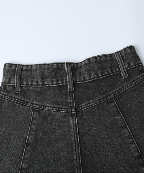 AMELY(エミリー)の「Aラインデニムスカート(スカート・レディース・ネイビー/ブラック系/ブルー系・L/M)」の18枚目の写真