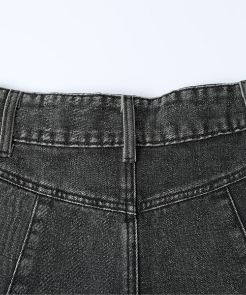 AMELY(エミリー)の「Aラインデニムスカート(スカート・レディース・ネイビー/ブラック系/ブルー系・L/M)」の19枚目の写真