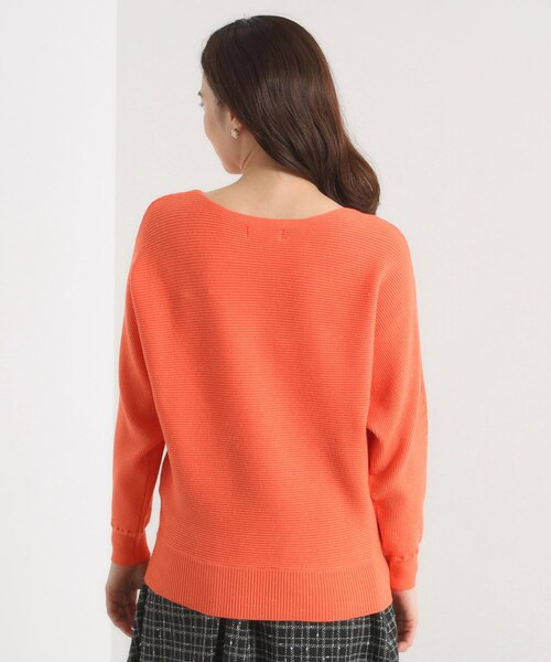 ITS'DEMO（イッツデモ）の「【手洗い可】アンジェリーナラメリブドルマンニット（ニット/セーター・レディース・グリーン系/ブラック/ライトオレンジ系/パープル系4/オフホワイト・00）」の13枚目の写真