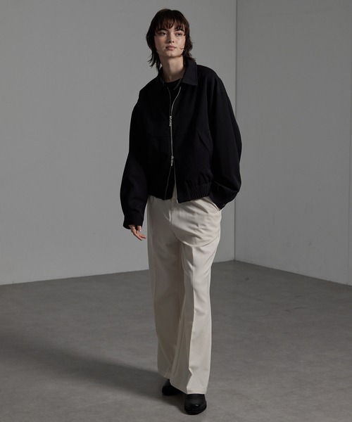 CIYOT（シヨウト）の「【CIYOT-シヨウト-】オーバーサイズショート丈襟付きダブルジップブルゾン（ブルゾン・メンズ・ブラック/グレー/ブラック系・S/M/L）」の5枚目の写真