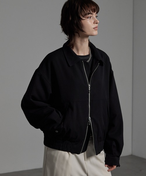 CIYOT（シヨウト）の「【CIYOT-シヨウト-】オーバーサイズショート丈襟付きダブルジップブルゾン（ブルゾン・メンズ・ブラック/グレー/ブラック系・S/M/L）」の9枚目の写真