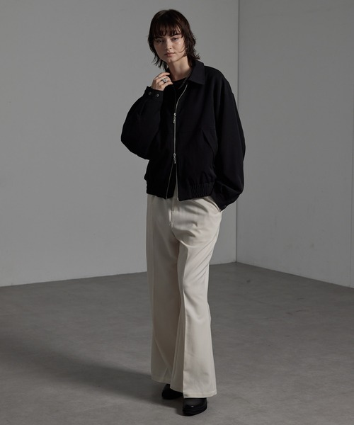 CIYOT（シヨウト）の「【CIYOT-シヨウト-】オーバーサイズショート丈襟付きダブルジップブルゾン（ブルゾン・メンズ・ブラック/グレー/ブラック系・S/M/L）」の12枚目の写真