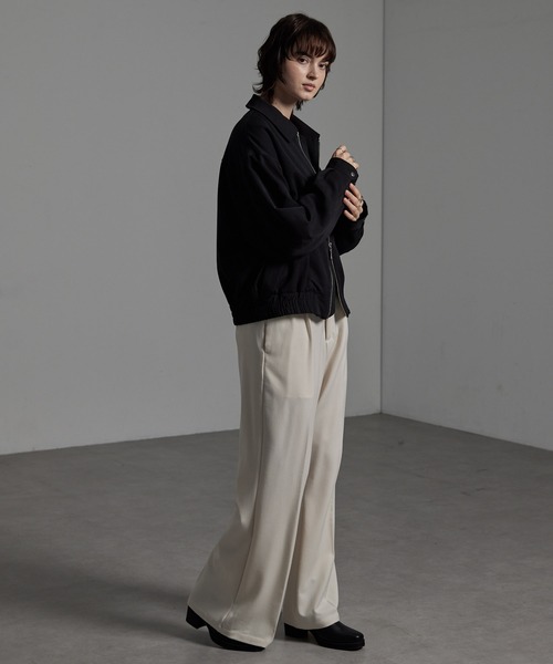 CIYOT（シヨウト）の「【CIYOT-シヨウト-】オーバーサイズショート丈襟付きダブルジップブルゾン（ブルゾン・メンズ・ブラック/グレー/ブラック系・S/M/L）」の13枚目の写真