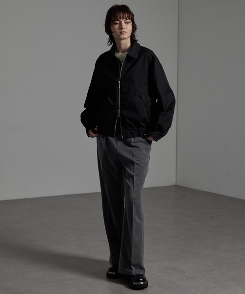 CIYOT（シヨウト）の「【CIYOT-シヨウト-】オーバーサイズショート丈襟付きダブルジップブルゾン（ブルゾン・メンズ・ブラック/グレー/ブラック系・S/M/L）」の16枚目の写真