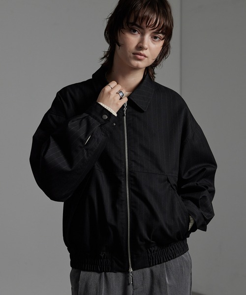 CIYOT（シヨウト）の「【CIYOT-シヨウト-】オーバーサイズショート丈襟付きダブルジップブルゾン（ブルゾン・メンズ・ブラック/グレー/ブラック系・S/M/L）」の18枚目の写真