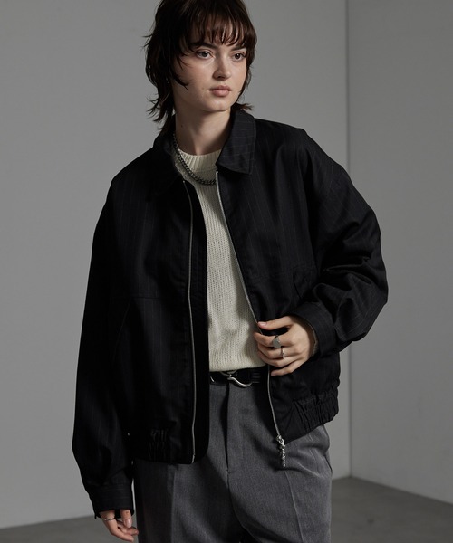 CIYOT（シヨウト）の「【CIYOT-シヨウト-】オーバーサイズショート丈襟付きダブルジップブルゾン（ブルゾン・メンズ・ブラック/グレー/ブラック系・S/M/L）」の19枚目の写真