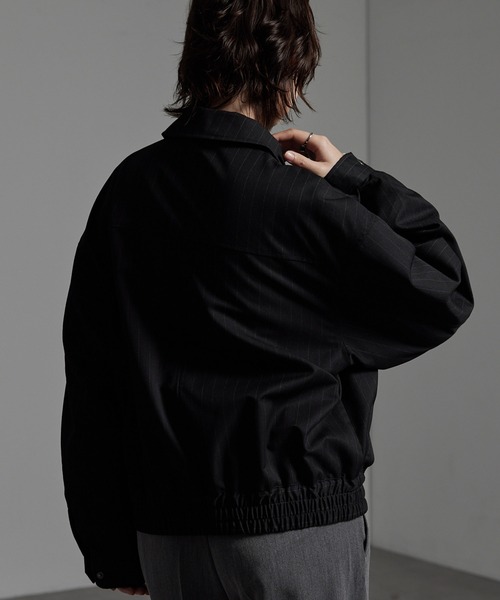CIYOT（シヨウト）の「【CIYOT-シヨウト-】オーバーサイズショート丈襟付きダブルジップブルゾン（ブルゾン・メンズ・ブラック/グレー/ブラック系・S/M/L）」の21枚目の写真