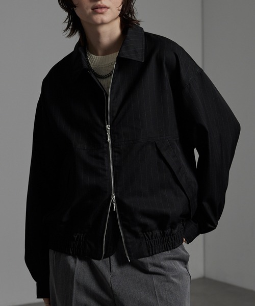 CIYOT（シヨウト）の「【CIYOT-シヨウト-】オーバーサイズショート丈襟付きダブルジップブルゾン（ブルゾン・メンズ・ブラック/グレー/ブラック系・S/M/L）」の22枚目の写真