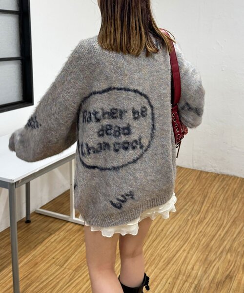 CIAOPANIC（チャオパニック）の「【新色追加】ハンドクラフトロゴニット（ニット/セーター・レディース・サックスブルー/ピンク/ベージュ/ブラウン/レッド/チャコールグレー/アイボリー/ミント/パープル/グリーン/シルバー・FREE）」の11枚目の写真