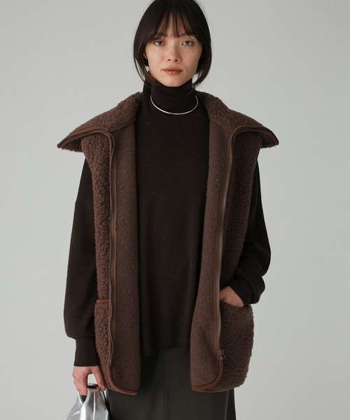 COLD BREAKER（コールドブレーカー）の「【COLD BREAKER】BABYLONE別注ボアベスト（その他アウター・レディース・ブラック/ブラウン・FREE）」の10枚目の写真