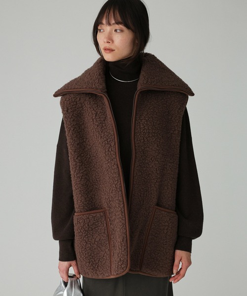 COLD BREAKER（コールドブレーカー）の「【COLD BREAKER】BABYLONE別注ボアベスト（その他アウター・レディース・ブラック/ブラウン・FREE）」の11枚目の写真