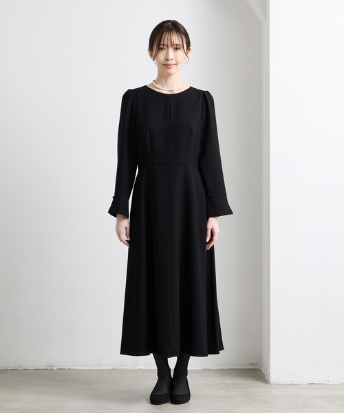AIMER(エメ)の「【喪服・礼服】ウォッシャブル カフススリーブAラインフレアブラックフォーマルワンピース(ワンピース・レディース・ブラック・SMALL/MEDIUM/LARGE/X-LARGE)」の18枚目の写真