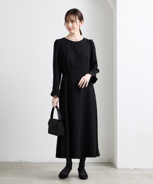 AIMER(エメ)の「【喪服・礼服】ウォッシャブル カフススリーブAラインフレアブラックフォーマルワンピース(ワンピース・レディース・ブラック・SMALL/MEDIUM/LARGE/X-LARGE)」の17枚目の写真