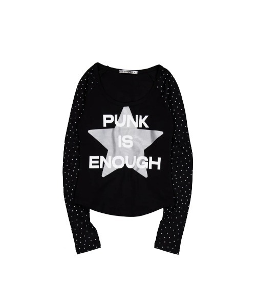 SETUPEXE(セットアップイーエックスイー)の「A'GEM/9 × .kom 『SETUPEXE/セットアップイーエックスイー』STAR SLEEVE PUNK TOP/スター&ドットデザイン長袖Tシャツ(Tシャツ/カットソー・レディース・ホワイト/グレー/ブラック・FREE)」の13枚目の写真