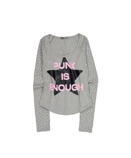 SETUPEXE(セットアップイーエックスイー)の「A'GEM/9 × .kom 『SETUPEXE/セットアップイーエックスイー』STAR SLEEVE PUNK TOP/スター&ドットデザイン長袖Tシャツ(Tシャツ/カットソー・レディース・ホワイト/グレー/ブラック・FREE)」の14枚目の写真