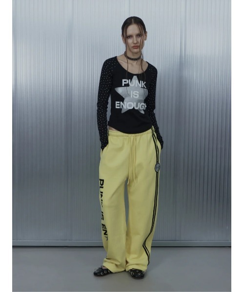 SETUPEXE(セットアップイーエックスイー)の「A'GEM/9 × .kom 『SETUPEXE/セットアップイーエックスイー』STAR SLEEVE PUNK TOP/スター&ドットデザイン長袖Tシャツ(Tシャツ/カットソー・レディース・ホワイト/グレー/ブラック・FREE)」の5枚目の写真