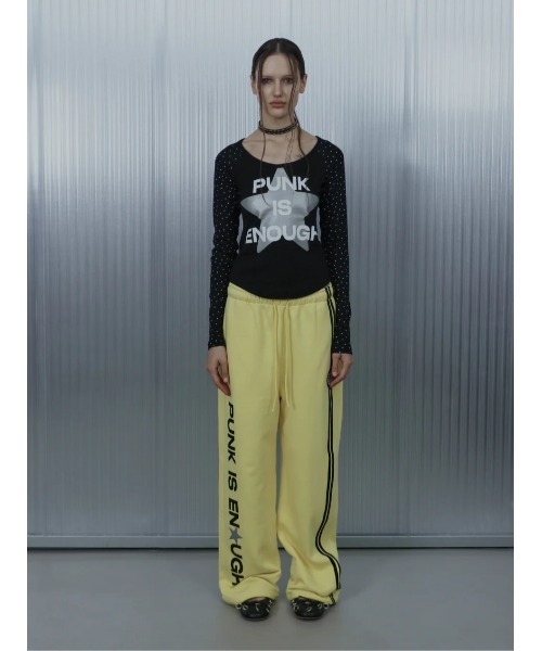 SETUPEXE(セットアップイーエックスイー)の「A'GEM/9 × .kom 『SETUPEXE/セットアップイーエックスイー』STAR SLEEVE PUNK TOP/スター&ドットデザイン長袖Tシャツ(Tシャツ/カットソー・レディース・ホワイト/グレー/ブラック・FREE)」の8枚目の写真