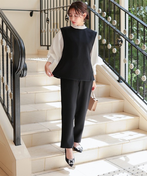 Petitle（プチレ）の「[ セレモニー ] [ 低身長向けサイズあり ] ブラウス (単品)（シャツ/ブラウス・レディース・オフホワイト/ライトブルー・M/PL/PM/PS）」の8枚目の写真