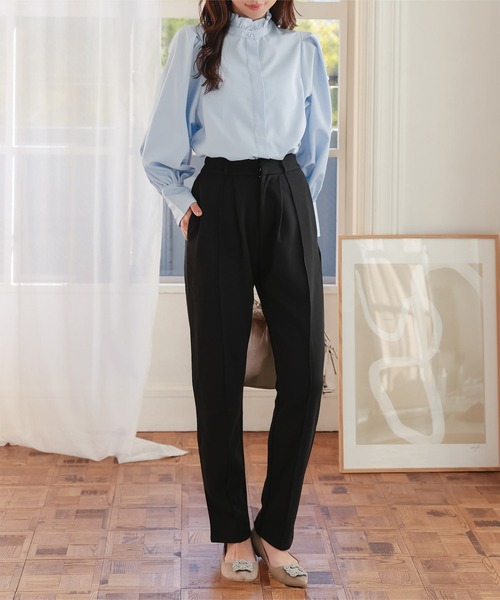 Petitle（プチレ）の「[ セレモニー ] [ 低身長向けサイズあり ] ブラウス (単品)（シャツ/ブラウス・レディース・オフホワイト/ライトブルー・M/PL/PM/PS）」の21枚目の写真