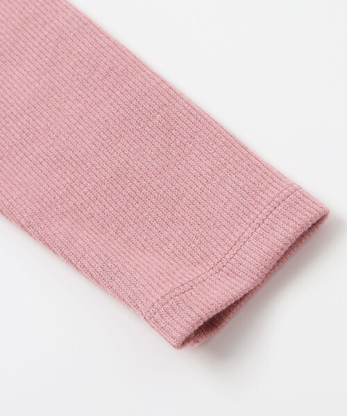 BeBe（ベベ）の「テレコ×ツイル切り替え長袖ワンピース（ワンピース・キッズ・ピンク/グレー・110cm/140cm/120cm/150cm/130cm）」の8枚目の写真