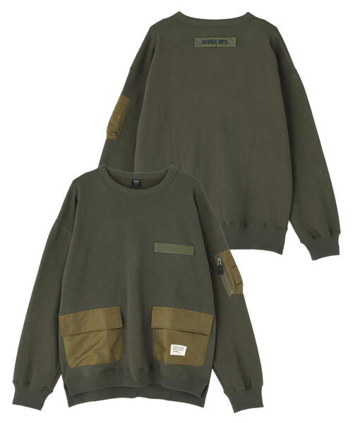 AVIREX(アヴィレックス)の「《WEB&DEPOT限定》TACTICAL CREWNECK SWEAT / タクティカル クルーネックスウェット / AVIREX / アヴィレックス(スウェット・メンズ・ブラック/その他17/ブラック系その他/ダークグリーン系・M/XL/2XL/L)」の21枚目の写真