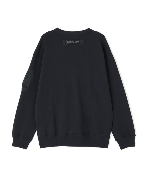 AVIREX(アヴィレックス)の「《WEB&DEPOT限定》TACTICAL CREWNECK SWEAT / タクティカル クルーネックスウェット / AVIREX / アヴィレックス(スウェット・メンズ・ブラック/その他17/ブラック系その他/ダークグリーン系・M/XL/2XL/L)」の6枚目の写真