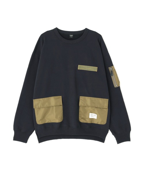 AVIREX(アヴィレックス)の「《WEB&DEPOT限定》TACTICAL CREWNECK SWEAT / タクティカル クルーネックスウェット / AVIREX / アヴィレックス(スウェット・メンズ・ブラック/その他17/ブラック系その他/ダークグリーン系・M/XL/2XL/L)」の11枚目の写真