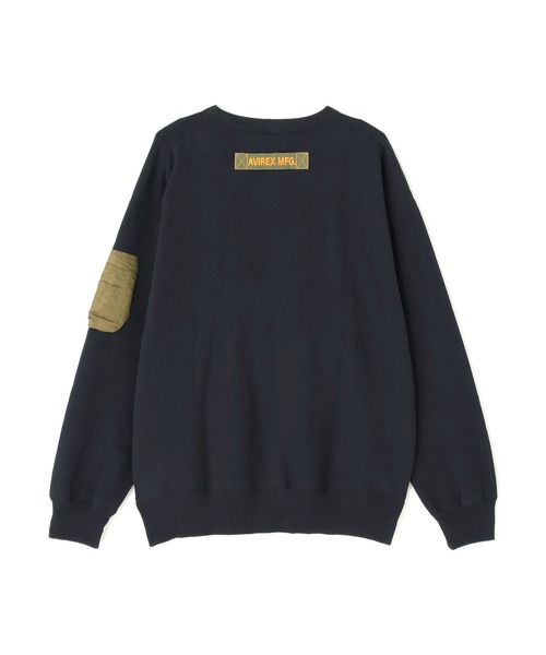 AVIREX(アヴィレックス)の「《WEB&DEPOT限定》TACTICAL CREWNECK SWEAT / タクティカル クルーネックスウェット / AVIREX / アヴィレックス(スウェット・メンズ・ブラック/その他17/ブラック系その他/ダークグリーン系・M/XL/2XL/L)」の12枚目の写真