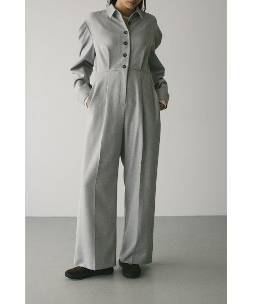 セール】メランジショルダータックロンパース（つなぎ/オールインワン