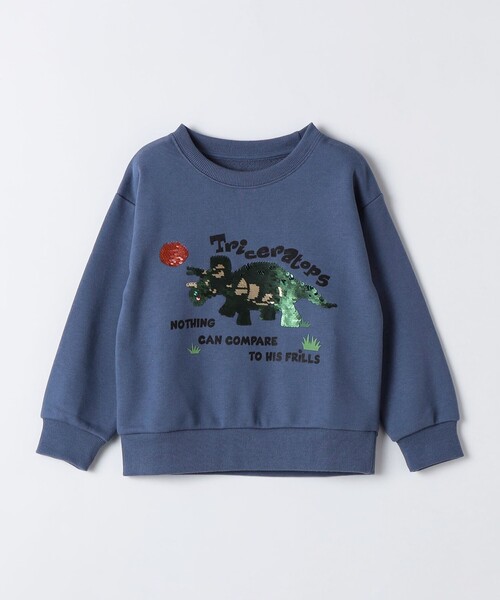 SHIPS Colors(シップス カラーズ)の「SHIPS Colors:100~130cm / スパンコール スウェット◇(スウェット・キッズ・ライトブルー/ブルー/ダークグレー/ナチュラル・100/110/120/130)」の8枚目の写真