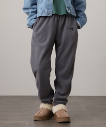 ユニセックス フリース ロゴ ストレート パンツ