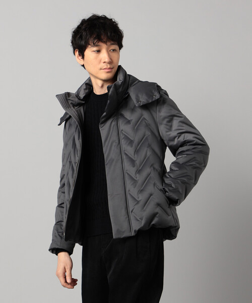 COMME CA MEN(コムサメン)の「矢振柄 3D ダウンブルゾン(ダウンジャケット/コート・メンズ・ネイビー/ブラック/グレー・M/L/S)」の12枚目の写真