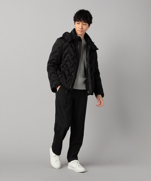 COMME CA MEN(コムサメン)の「矢振柄 3D ダウンブルゾン(ダウンジャケット/コート・メンズ・ネイビー/ブラック/グレー・M/L/S)」の15枚目の写真