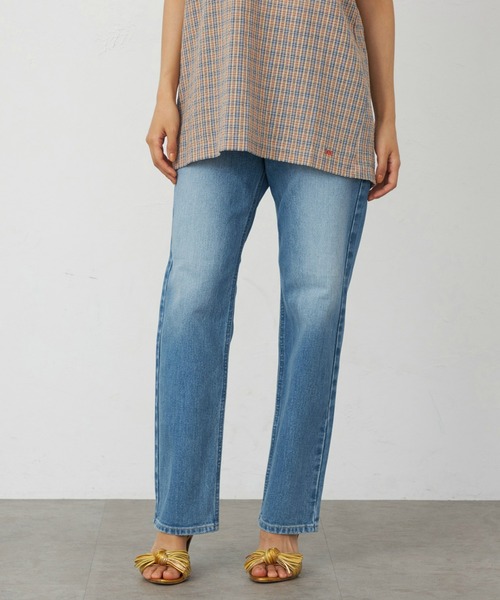 Lee（リー）の「リニューアル Lee BABE ストレッチ/ストレートデニムパンツ 【豊富なサイズ展開XXS-4L】（デニムパンツ・レディース・インディゴブルー/ライトインディゴブルー/ブルー・XX-SMALL/X-SMALL/SMALL/MEDIUM/X-LARGE/3L/LARGE/4L）」の3枚目の写真