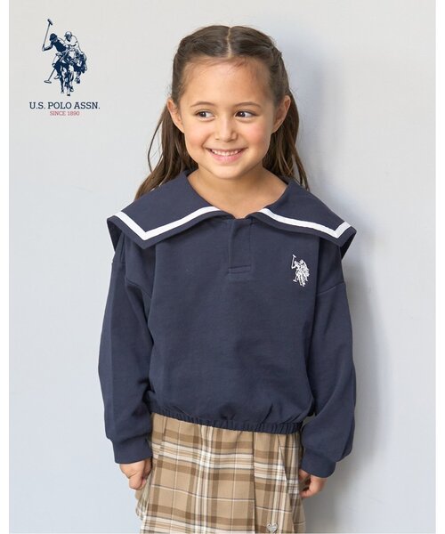 Lycee mine(리세마인)의 「【USPOLO ASSN.】원포인트 자수 옷깃 첨부 스웨트(스웨트)」｜네이비