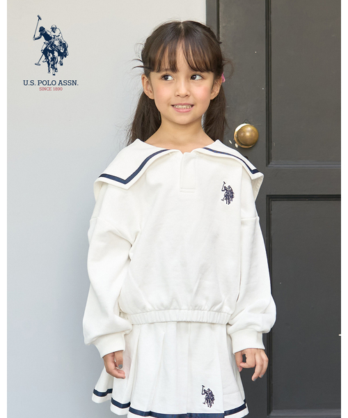 Lycee mine(리세마인)의 「【USPOLO ASSN.】원포인트 자수 옷깃 첨부 스웨트(스웨트)」｜아이보리