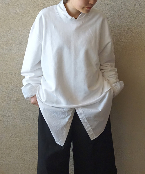 JOURNAL STANDARD LUXE(ジャーナルスタンダード ラックス)の「ハイカウントタイプライターPlainシャツ(シャツ/ブラウス・レディース・ブルー系その他/ホワイト/ブルー・FREE)」の9枚目の写真