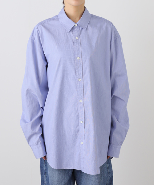 JOURNAL STANDARD LUXE(ジャーナルスタンダード ラックス)の「ハイカウントタイプライターPlainシャツ(シャツ/ブラウス・レディース・ブルー系その他/ホワイト/ブルー・FREE)」の12枚目の写真