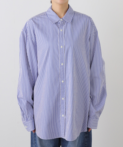 JOURNAL STANDARD LUXE(ジャーナルスタンダード ラックス)の「ハイカウントタイプライターPlainシャツ(シャツ/ブラウス・レディース・ブルー系その他/ホワイト/ブルー・FREE)」の22枚目の写真